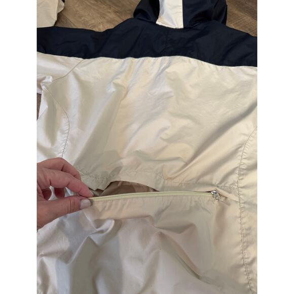 Vintage‎ Nike Men's Windbreaker Jacket Full-Zip Beige Cream Black Size XL - Picture 6 of 8